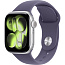 Apple Watch Series 11 42mm GPS Aluminum Case with Sport Band S/M, Silver/Purple Fog, MEU64 - фото 4