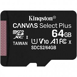 Карта памяти Kingstone microSD Class 10 64GB 100Mb/s - фото 1