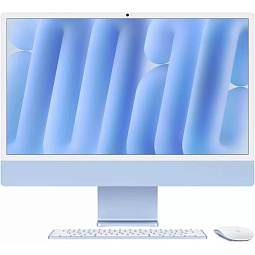 Apple iMac 24" Retina 4,5K, M4 (8C CPU, 8C GPU, 2024), 16 ГБ, 256 ГБ SSD, синий (MWUF3) - фото 1