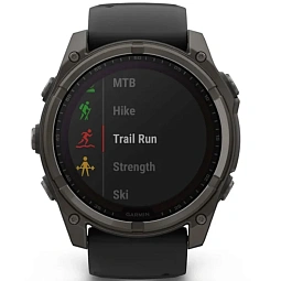 Умные часы Garmin FENIX 8 51mm Solar Sapphire Carbon Gray DLC Titanium with Black Silicone (010-02907-70) - фото 7