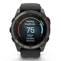 Умные часы Garmin Fenix 8 Pro 47mm AMOLED Sapphire Carbon Gray DLC Titanium with Black/Pebble Gray Silicone Band (010-03198-00) - фото 4