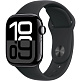 Apple Watch Series 10 46mm GPS Aluminum Case with Sport Band S/M, Jet Black/Black (MWWP3LW/A)