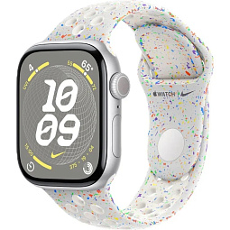 Apple Watch Series 10 42mm GPS Aluminum Case with Nike Band M/L, Silver/Pure Platinum (MYJN3) - фото 1