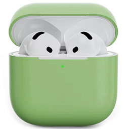 Чехол для AirPods 4 силиконовый зеленый - фото 1