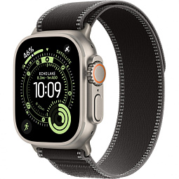 Apple Watch Ultra 3 (2025) 49mm Natural Titanium Case with Black/Charcoal Trail Loop - фото 1