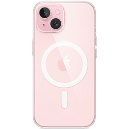 Чехол-накладка iPhone 15 Silicone Clear Case with MagSafe (MT203) - фото 2