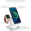 Беспроводное зарядное устройство COTECI WS-36 3 in 1 MagSafe Magnetic Wireless Fast Charger, Silver - фото 10
