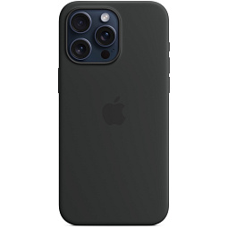Чехол-накладка iPhone 15 Pro Max Silicone Case with MagSafe - Black (MT1M3) - фото 2