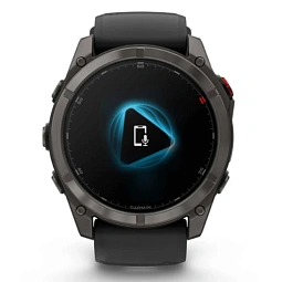 Умные часы Garmin Fenix 8 Pro 51mm AMOLED Sapphire Carbon Gray DLC Titanium with Black/Pebble Gray Silicone Band (010-03199-00) - фото 4