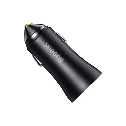 Автомобильное зарядное устройство Baseus Golden Contactor Max Dual Fast Charger Car Charger U+C 60W - фото 3