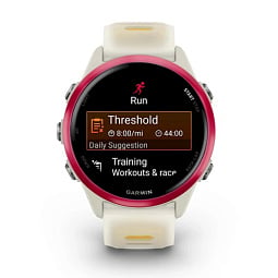Умные часы Garmin Forerunner 570 42mm Raspberry Aluminum with Translucent Bone/Mango Band (010-02970-02) - фото 2