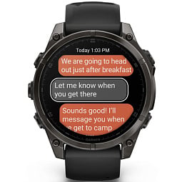 Умные часы Garmin Fenix 8 47 mm AMOLED Slate Gray with Black Silicone Band, серый (010-02904-00) - фото 5