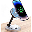 Беспроводное зарядное устройство COTECI 2 in 1 Magnetic Wireless Stand Charging Dock, Black - фото 17