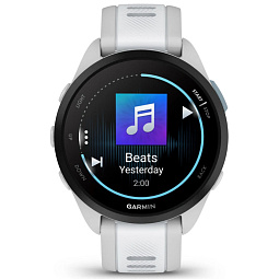 Умные часы Garmin Forerunner 165 Music, белый с серым ремешком (010-02863-31) - фото 4