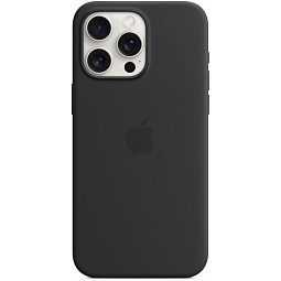Чехол-накладка iPhone 15 Pro Max Silicone Case with MagSafe - Black (MT1M3) - фото 3