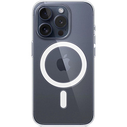 Чехол-накладка iPhone 15 Pro Silicone Clear Case with MagSafe (MT223) - фото 2