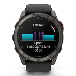 Умные часы Garmin Fenix 8 Pro 47mm AMOLED Sapphire Carbon Gray DLC Titanium with Black/Pebble Gray Silicone Band (010-03198-00) - фото 5