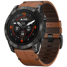 Умные часы Garmin EPIX PRO (Gen 2) Sapphire Edition 51 мм, Sapphire Grey Chestnut Leather Band (010-02804-30) - фото 1