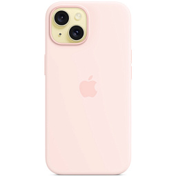 Чехол-накладка iPhone 15 Silicone Case with MagSafe - Light Pink (MT0U3) - фото 3