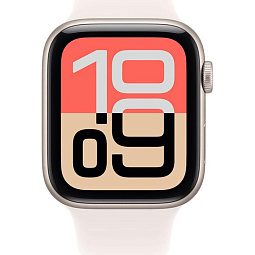 Apple Watch SE 3 2025 40mm Aluminium Case with Sport Band, Starlight/Light Blush - фото 2