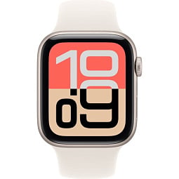 Apple Watch SE 3 2025 40mm Aluminium Case with Sport Band M/L, Starlight/Starlight, MEH54LW/A - фото 2