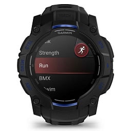 Умные часы Garmin INSTINCT 3 AMOLED 50mm Black with Black/Bolt Blue Band (010-03020-03) - фото 7