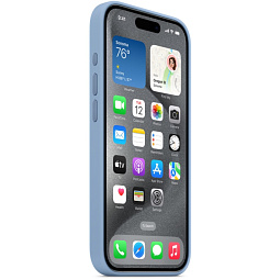 Чехол-накладка iPhone 15 Pro Silicone Case with MagSafe - Winter Blue (MT1L3) - фото 5