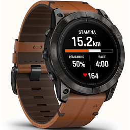 Умные часы Garmin EPIX PRO (Gen 2) Sapphire Edition 51 мм, Sapphire Grey Chestnut Leather Band (010-02804-30) - фото 11