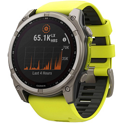 Умные часы Garmin FENIX 8 51mm Solar Sapphire Titanium Yellow (010-02907-21) - фото 5
