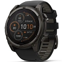 Умные часы Garmin FENIX 8 51mm Solar Sapphire Carbon Gray DLC Titanium with Black Silicone (010-02907-70)