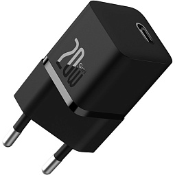Зарядное устройство Baseus OS GaN5 Fast Charger Mini 1C 20W EU, черный (CCGN050101) - фото 2