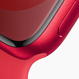 Apple Watch Series 9 GPS + Cellular 41mm Aluminum Case with Sport Band S/M, (PRODUCT)RED (Красный), MRY63 - фото 3