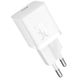 Зарядное устройство Baseus GaN5 Fast Charger Mini 1C 30W EU (CCGN070502), белый - фото 2