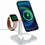 Беспроводное зарядное устройство COTECI WS-36 3 in 1 MagSafe Magnetic Wireless Fast Charger, Silver - фото 8