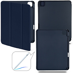 Чехол книжка Smart Case для iPad Pro 11 (2024) Темно-синий с отделением для Pencil - фото 1