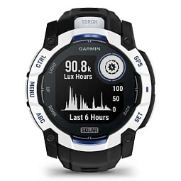 Умные часы Garmin INSTINCT 3 50mm SOLAR Whitestone with Black/Bolt Blue Band (010-02935-03) - фото 5