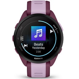 Умные часы Garmin Forerunner 165 Music, лиловый c малиновым ремешком (010-02863-33) - фото 4