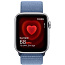 Apple Watch SE 2023 GPS 40mm Aluminum Case with Sport Loop, Silver/Winter Blue (Серебристый/зимний синий), MRE33 - фото 11