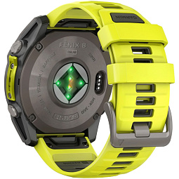 Умные часы Garmin Fenix 8 51mm Solar Sapphire Titanium with Yellow Graphite Silicone (010-02907-20) - фото 6