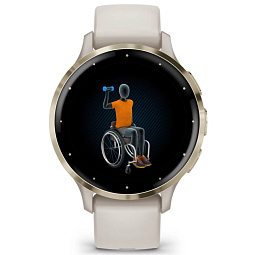 Умные часы Garmin VENU 3S, слоновая кость с золотистым безелем (010-02785-54) - фото 4