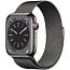 Apple Watch Series 8 GPS + Cellular 45mm Stainless Steel Case with Milanese Loop Band (Графитовый) MNKW3 - фото 4
