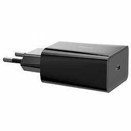 Сетевое зарядное устройство Baseus Speed Mini QC Quick Charger 1C 20W EU Black (CCFS-SN01) - фото 2