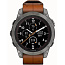 Умные часы Garmin FENIX 7 Pro Sapphire Solar титановый серый с коричневым кожаным ремешком (010-02777-30) - фото 6