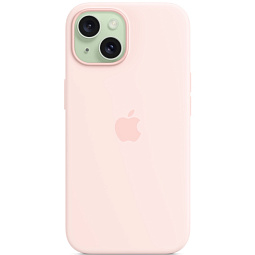 Чехол-накладка iPhone 15 Silicone Case with MagSafe - Light Pink (MT0U3) - фото 4