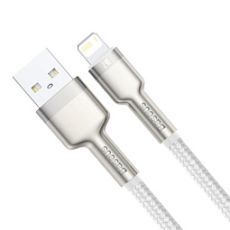 Кабель Baseus Cafule Series Metal Data Cable USB to IP 2.4A 1m, White - фото 2