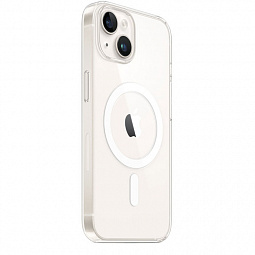 Чехол-накладка для iPhone 14 Plus 6.7 силиконовая прозрачная с MagSafe - фото 2