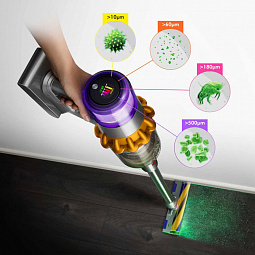 Пылесос Dyson V15 Detect Absolute (SV47), Yellow/Nickel (447033-01) - фото 8