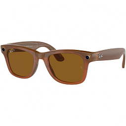 Умные очки Ray-Ban Meta Wayfarer Shiny Caramel Polar Brown, 155 - 53 Size - фото 2