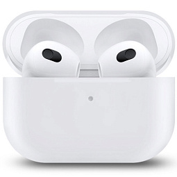 Чехол для AirPods 3 силиконовый белый - фото 1