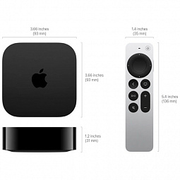 ТВ-приставка Apple TV 4K 128GB Wi-Fi + Ethernet, 2022 г., черный (MN893LL/A) - фото 7